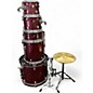 Used Ludwig 5 Piece BACKBEAT Metallic Red Drum Kit thumbnail