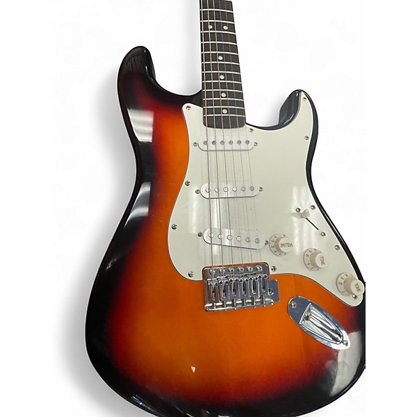 Used Starcaster by Fender Stratocaster 3 Color Sunburst Solid Body Electric Guitar