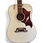 Used Epiphone Dove Pro White Acoustic Electric Guitar