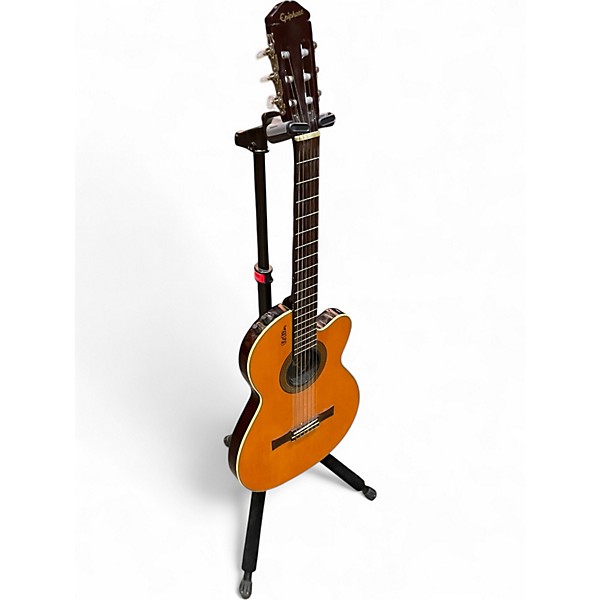 Used Epiphone CHET ATKINS CEC Antique Natural Classical Acoustic Electric Guitar