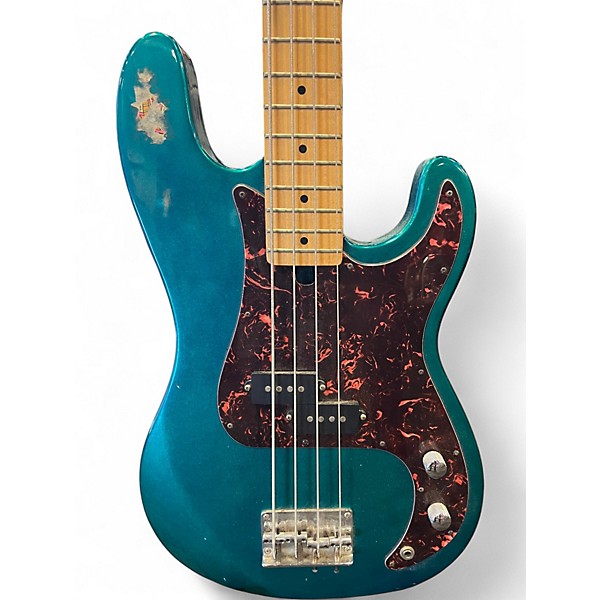 Used Memphis P Bass Metallic Aqua Marine Electric Bass Guitar