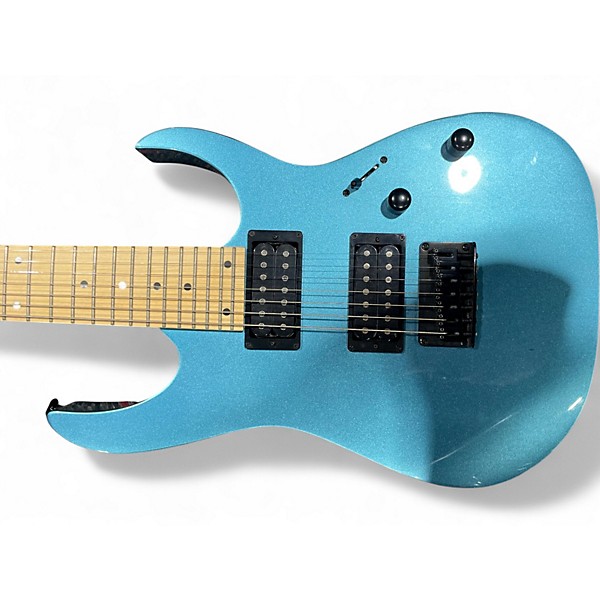 Used Ibanez GRG7221M Metallic Light Blue Solid Body Electric Guitar