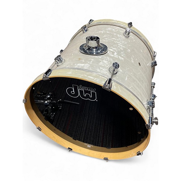 Used PDP by DW 5 Piece Pacific Series White Onyx Drum Kit
