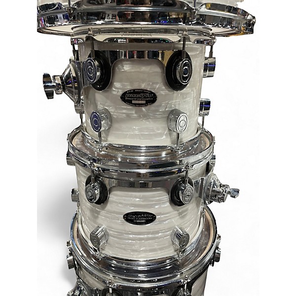 Used PDP by DW 5 Piece Pacific Series White Onyx Drum Kit