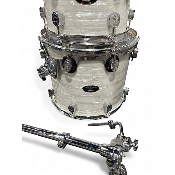 Used PDP by DW 5 Piece Pacific Series White Onyx Drum Kit