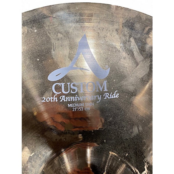Used Zildjian 21in A Custom 20th Anniversary Ride Cymbal