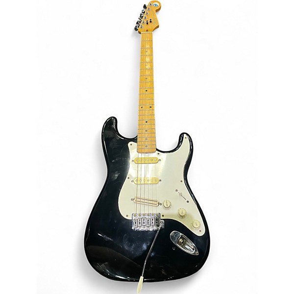 Used Fender MIJ Stratocaster Black Solid Body Electric Guitar