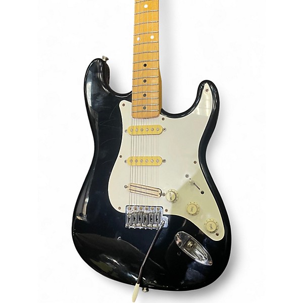 Used Fender MIJ Stratocaster Black Solid Body Electric Guitar