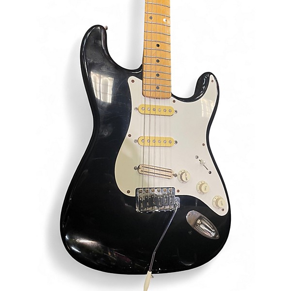 Used Fender MIJ Stratocaster Black Solid Body Electric Guitar
