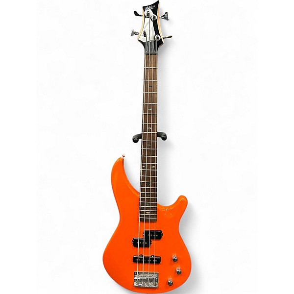 Used Mitchell Mb100R Orange Electric Bass Guitar
