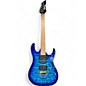 Used Ibanez GRX70QA Trans Blue Burst Solid Body Electric Guitar thumbnail