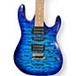 Used Ibanez GRX70QA Trans Blue Burst Solid Body Electric Guitar