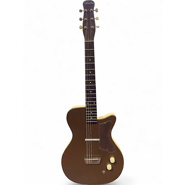 Vintage 1950s Silvertone 1417 Bronze Solid Body Electric Guitar