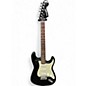 Used Starcaster by Fender Stratocaster Metallic Black Solid Body Electric Guitar thumbnail
