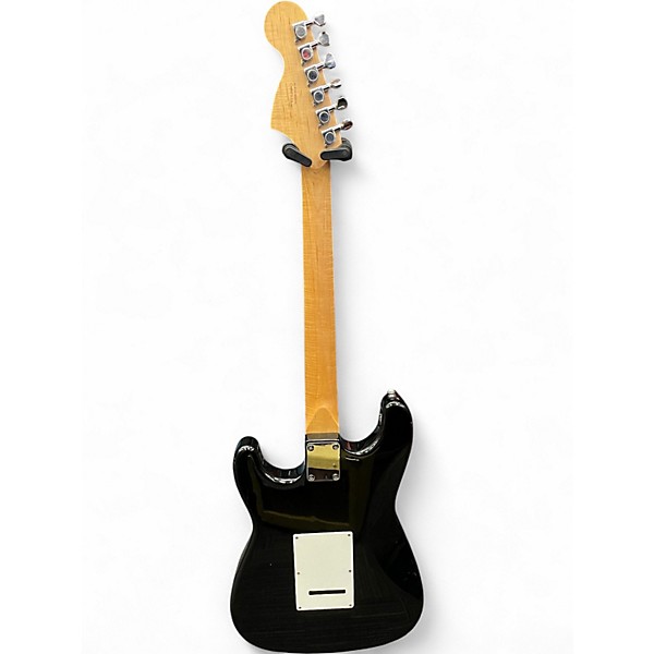 Used Starcaster by Fender Stratocaster Metallic Black Solid Body Electric Guitar