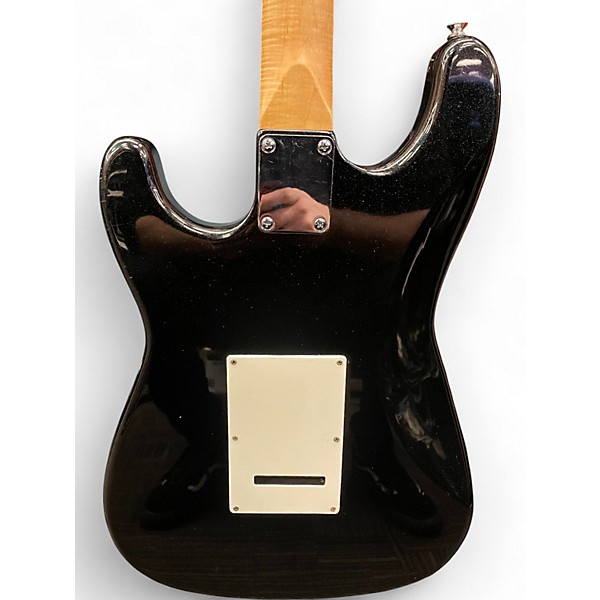 Used Starcaster by Fender Stratocaster Metallic Black Solid Body Electric Guitar