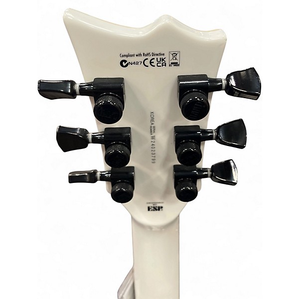 Used ESP LTD James Hetfield Signature Iron Cross WHITE Solid Body Electric Guitar