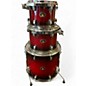 Used TAMA 5 Piece Silverstar Transparent Red Burst Drum Kit