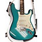 Used Fender American Standard Stratocaster Painted Headstock Metallic Sherwood Green Solid Body Electric Guitar