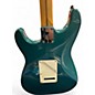 Used Fender American Standard Stratocaster Painted Headstock Metallic Sherwood Green Solid Body Electric Guitar