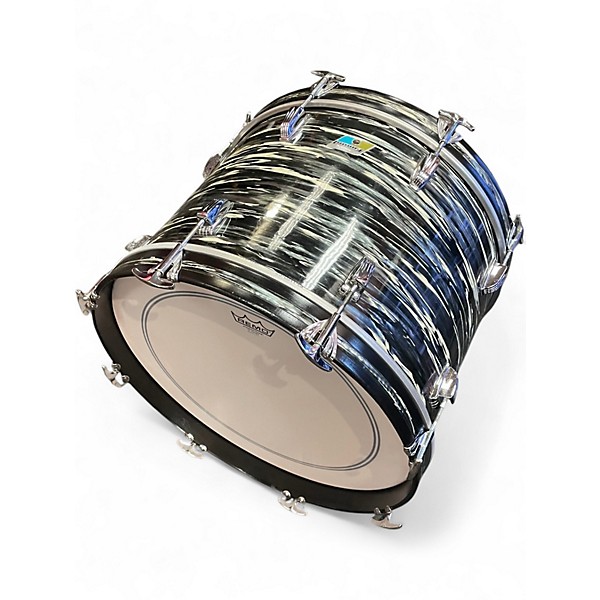 Vintage 1970s Ludwig 3 Piece SUPER BEAT BLACK OYSTER PEARL Drum Kit