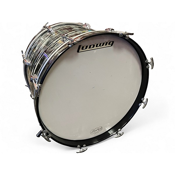 Vintage 1970s Ludwig 3 Piece SUPER BEAT BLACK OYSTER PEARL Drum Kit