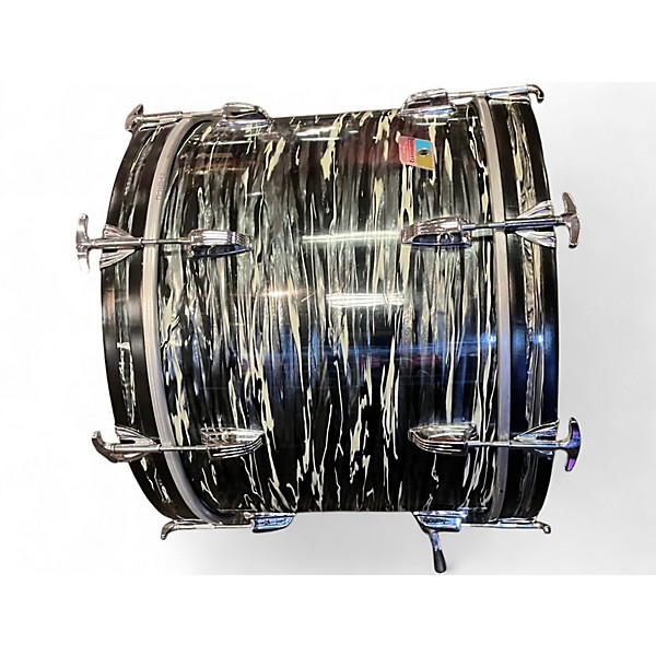 Vintage 1970s Ludwig 3 Piece SUPER BEAT BLACK OYSTER PEARL Drum Kit