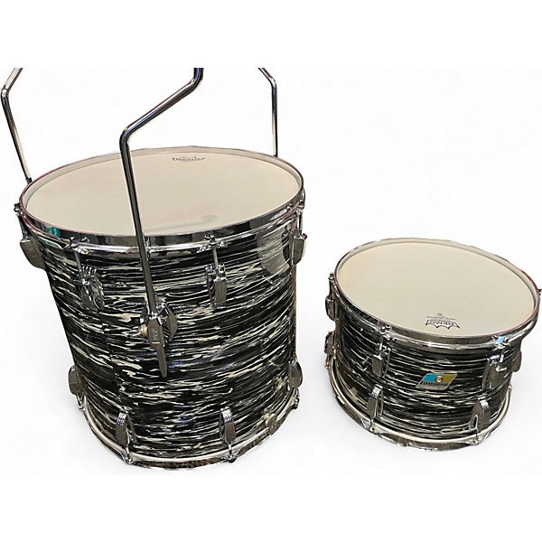 Vintage 1970s Ludwig 3 Piece SUPER BEAT BLACK OYSTER PEARL Drum Kit