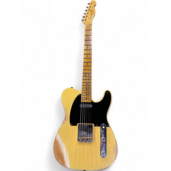 Used Fender GC 1952 Telecaster Heavy Relic Nocaster Blonde Solid Body Electric Guitar