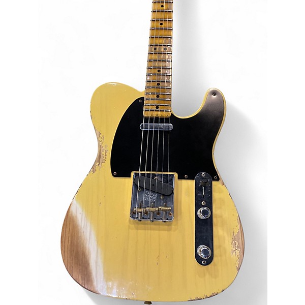 Used Fender GC 1952 Telecaster Heavy Relic Nocaster Blonde Solid Body Electric Guitar
