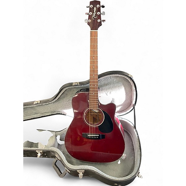 Used Takamine EG330C Wine Red Acoustic Electric Guitar