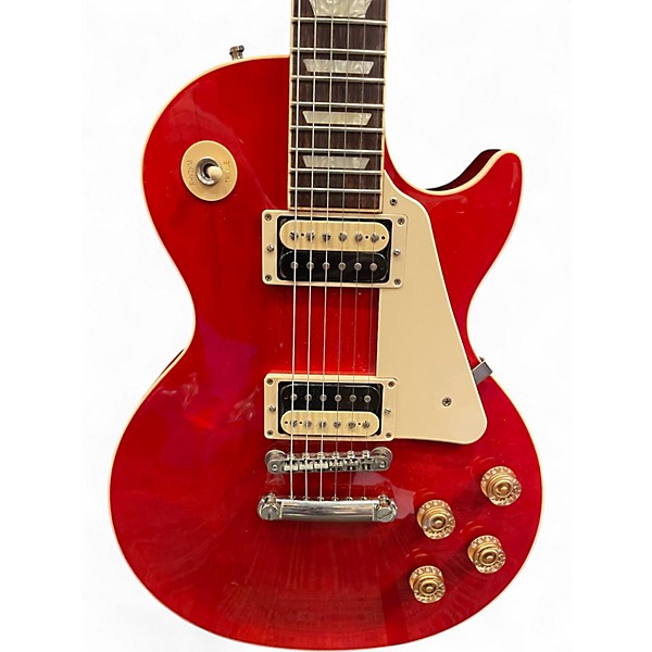 Used Gibson Les Paul Classic Trans Red Solid Body Electric Guitar