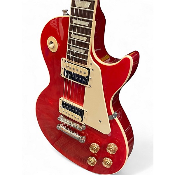 Used Gibson Les Paul Classic Trans Red Solid Body Electric Guitar