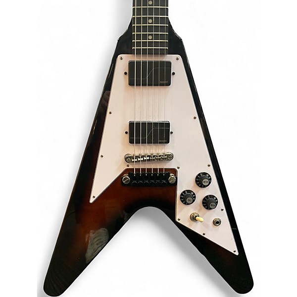 Used Epiphone 70's flying v Tobacco Burst Solid Body Electric Guitar