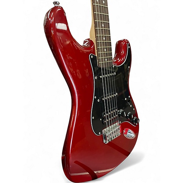 Used Squier Affinity Stratocaster Trans Red Solid Body Electric Guitar