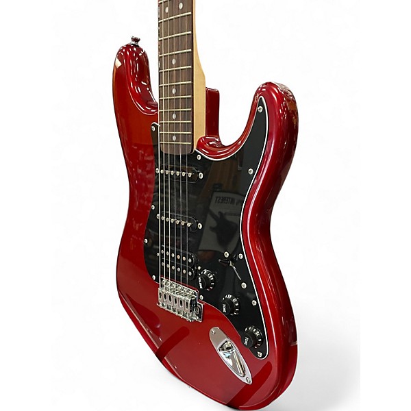 Used Squier Affinity Stratocaster Trans Red Solid Body Electric Guitar