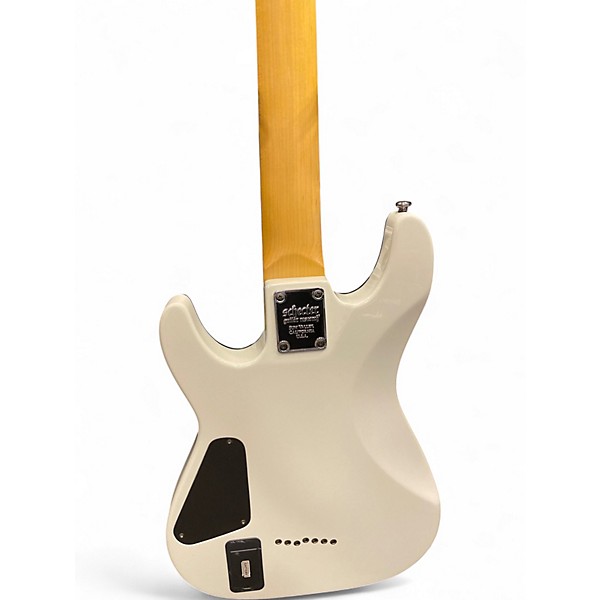 Used Schecter Guitar Research Demon 7 String White Solid Body Electric Guitar