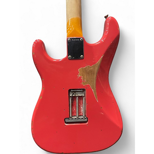 Used Fender custom shop 1961 stratocaster Heavy Relic Fiesta Red Solid Body Electric Guitar