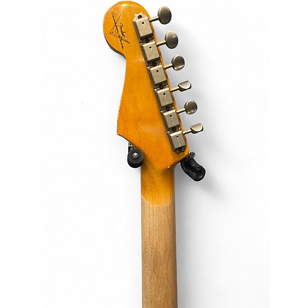 Used Fender custom shop 1961 stratocaster Heavy Relic Fiesta Red Solid Body Electric Guitar