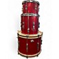 Vintage 1965 Ludwig 3 Piece Club Date Metallic Red Drum Kit