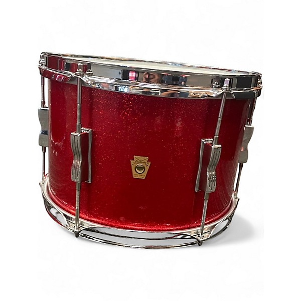 Vintage 1965 Ludwig 3 Piece Club Date Metallic Red Drum Kit