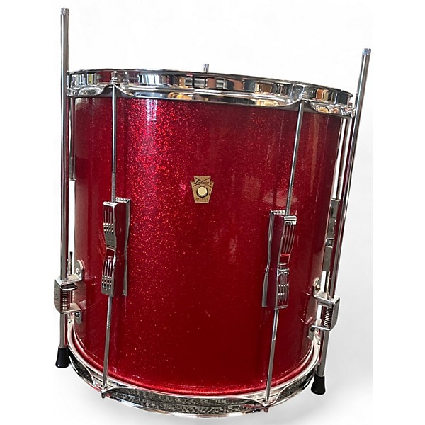 Vintage 1965 Ludwig 3 Piece Club Date Metallic Red Drum Kit