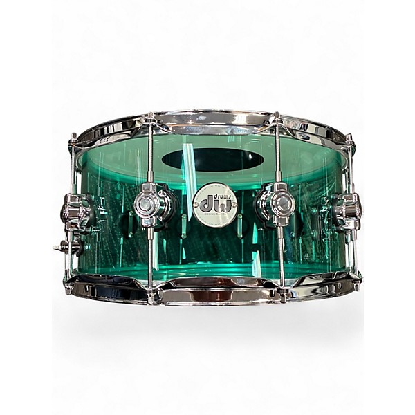Used DW 6X14 Design Series Acrylic Snare Blue Drum