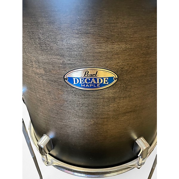 Used Pearl 6 Piece DECADE MAPLE SATIN BLACK BURST Drum Kit
