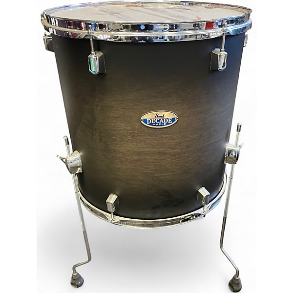 Used Pearl 6 Piece DECADE MAPLE SATIN BLACK BURST Drum Kit