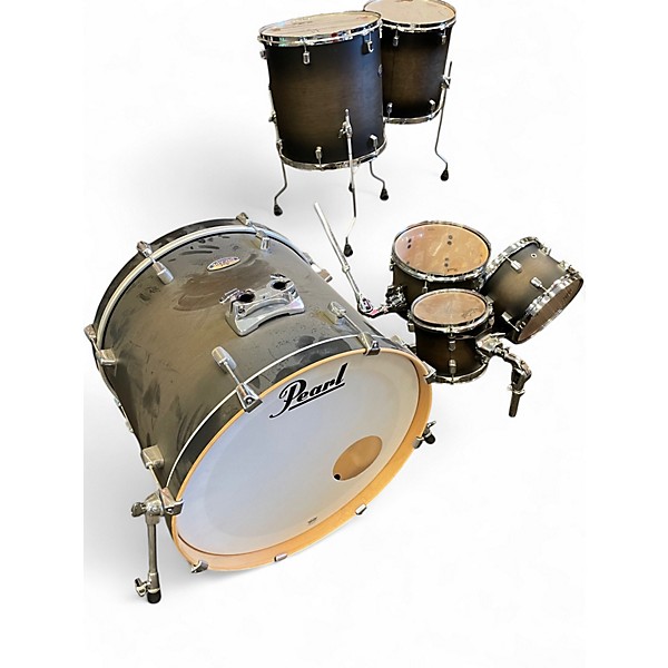 Used Pearl 6 Piece DECADE MAPLE SATIN BLACK BURST Drum Kit