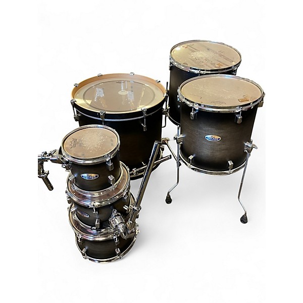 Used Pearl 6 Piece DECADE MAPLE SATIN BLACK BURST Drum Kit