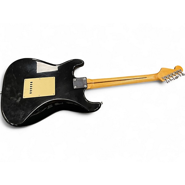 Used Squier Strat Black Solid Body Electric Guitar