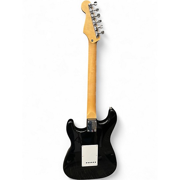 Used Starcaster by Fender Stratocaster Black Solid Body Electric Guitar