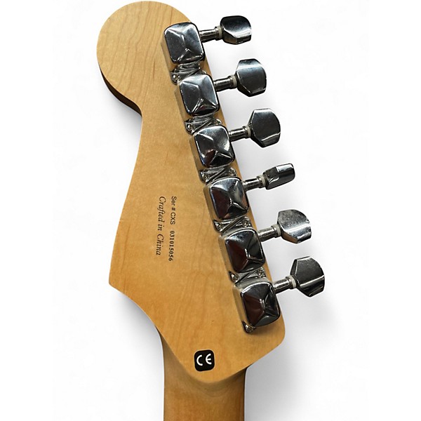 Used Starcaster by Fender Stratocaster Black Solid Body Electric Guitar